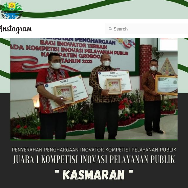 Screenshot 2021 12 28 at 09 29 52 DLH Kabupaten Grobogan on Instagram Penyerahan penghargaan sebagai inovator terbaik padapng
