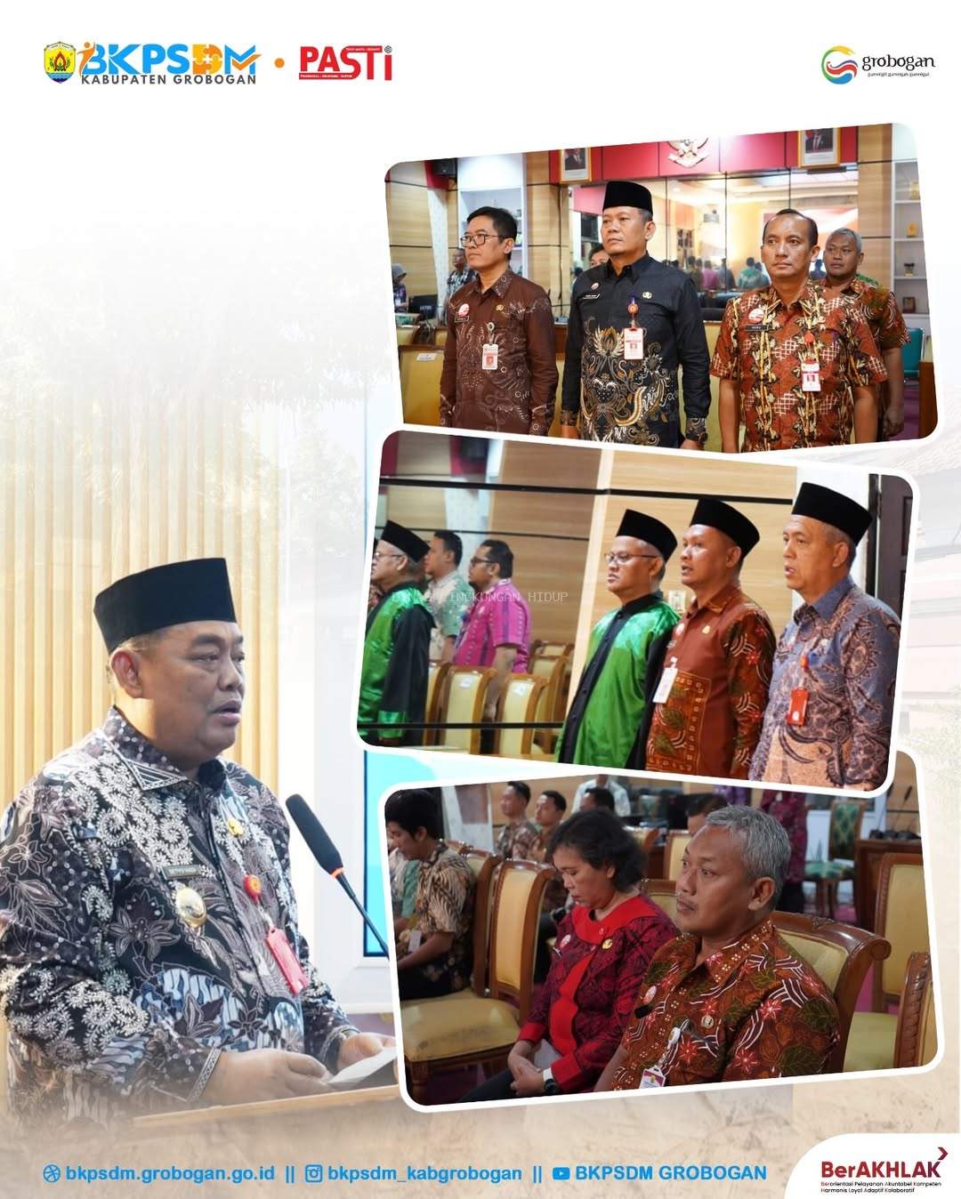 Pelantikan dan Pengambilan Sumpah Jabatan Pimpinan Tinggi Pratama di Lingkungan Pemkab Grobogan