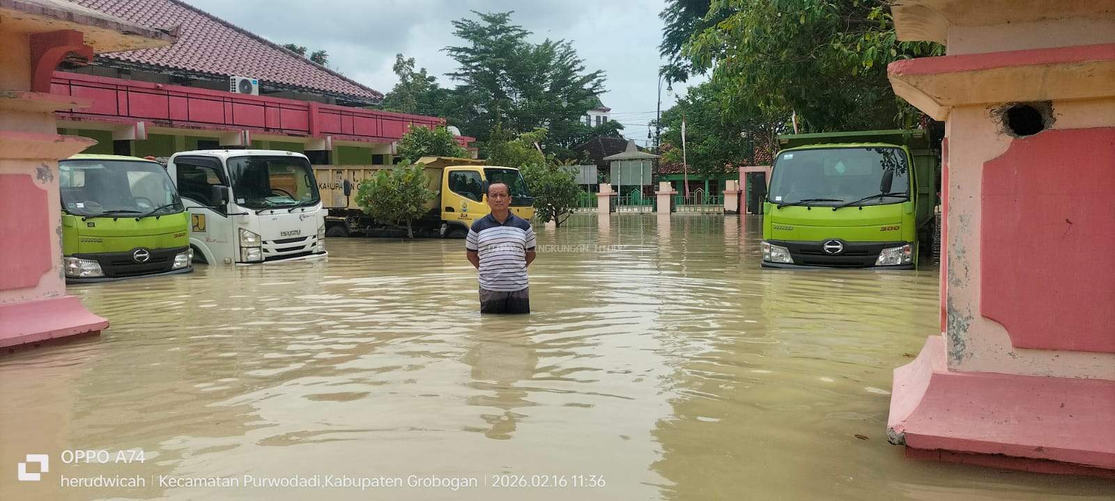 Hujan Deras Semalaman, Kantor DLH Grobogan Terdampak Banjir