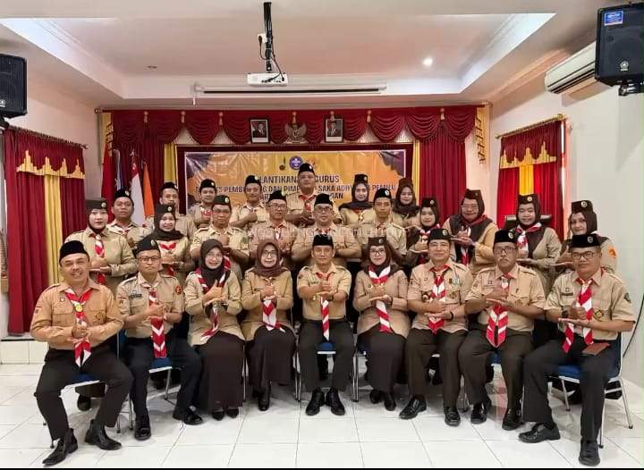 Perkuat Sinergi Pembinaan Saka, Wakil Ketua Kwarcab Grobogan Bidang Bina Satuan dan Pinsaka Kalpataru Hadiri Pelantikan Saka Adhyasta Pemilu